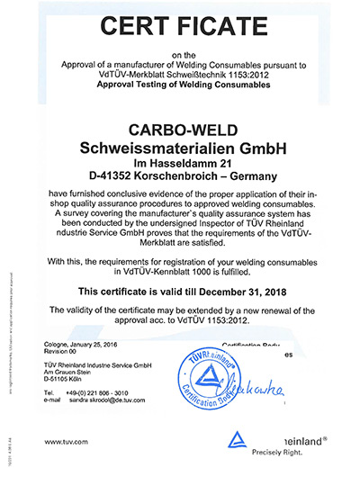 tuev certificate d1